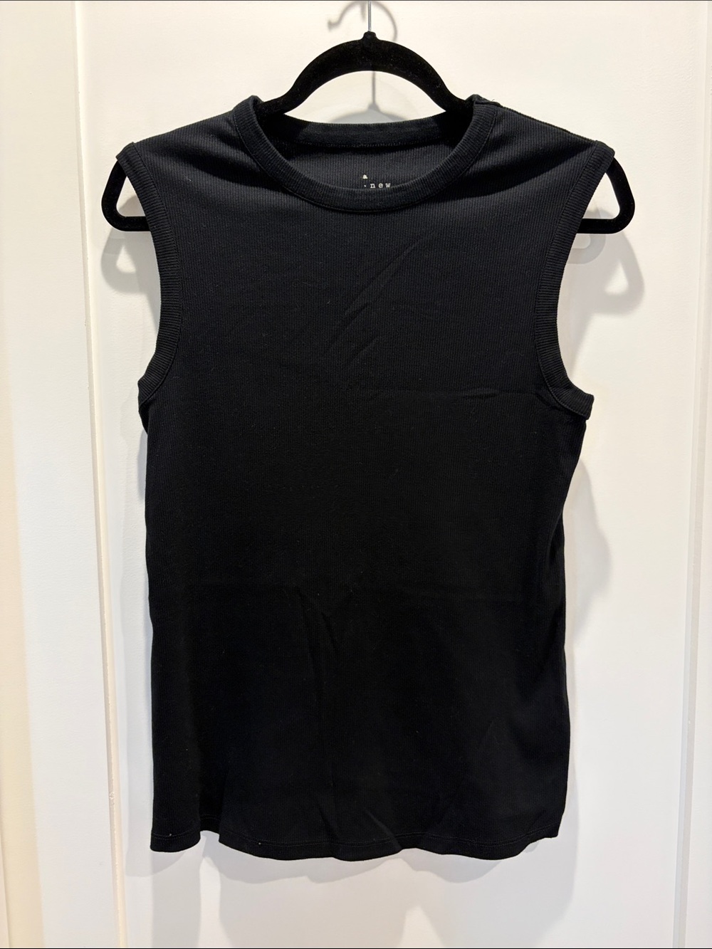 a new day Black Ribbed Sleeveless Tank